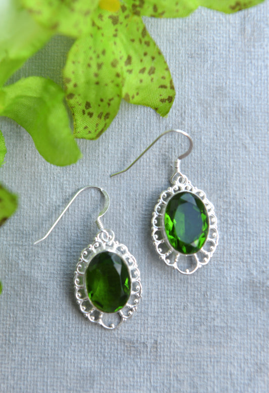 Peridot Halo Drops