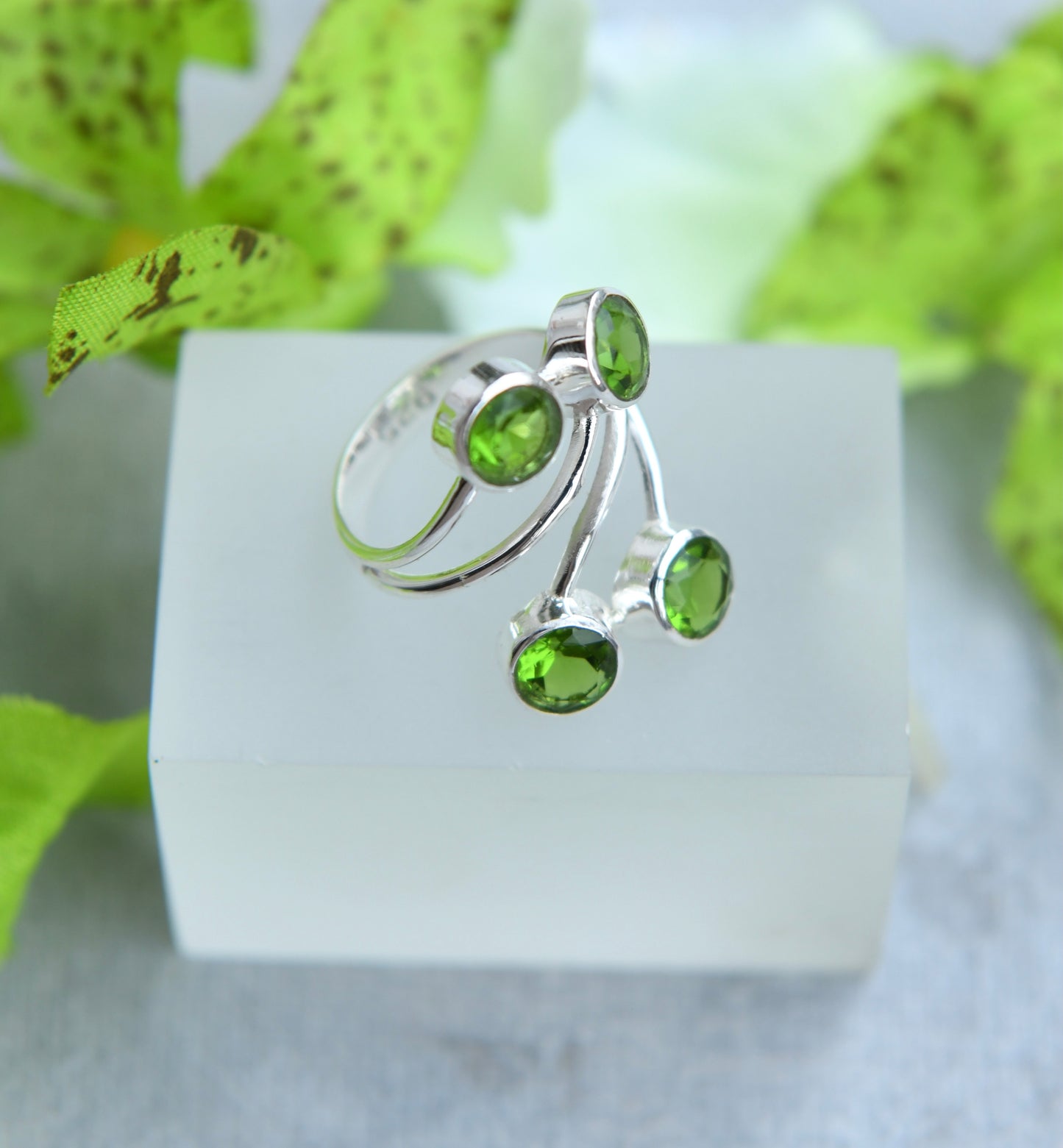 Peridot August Baby Ring