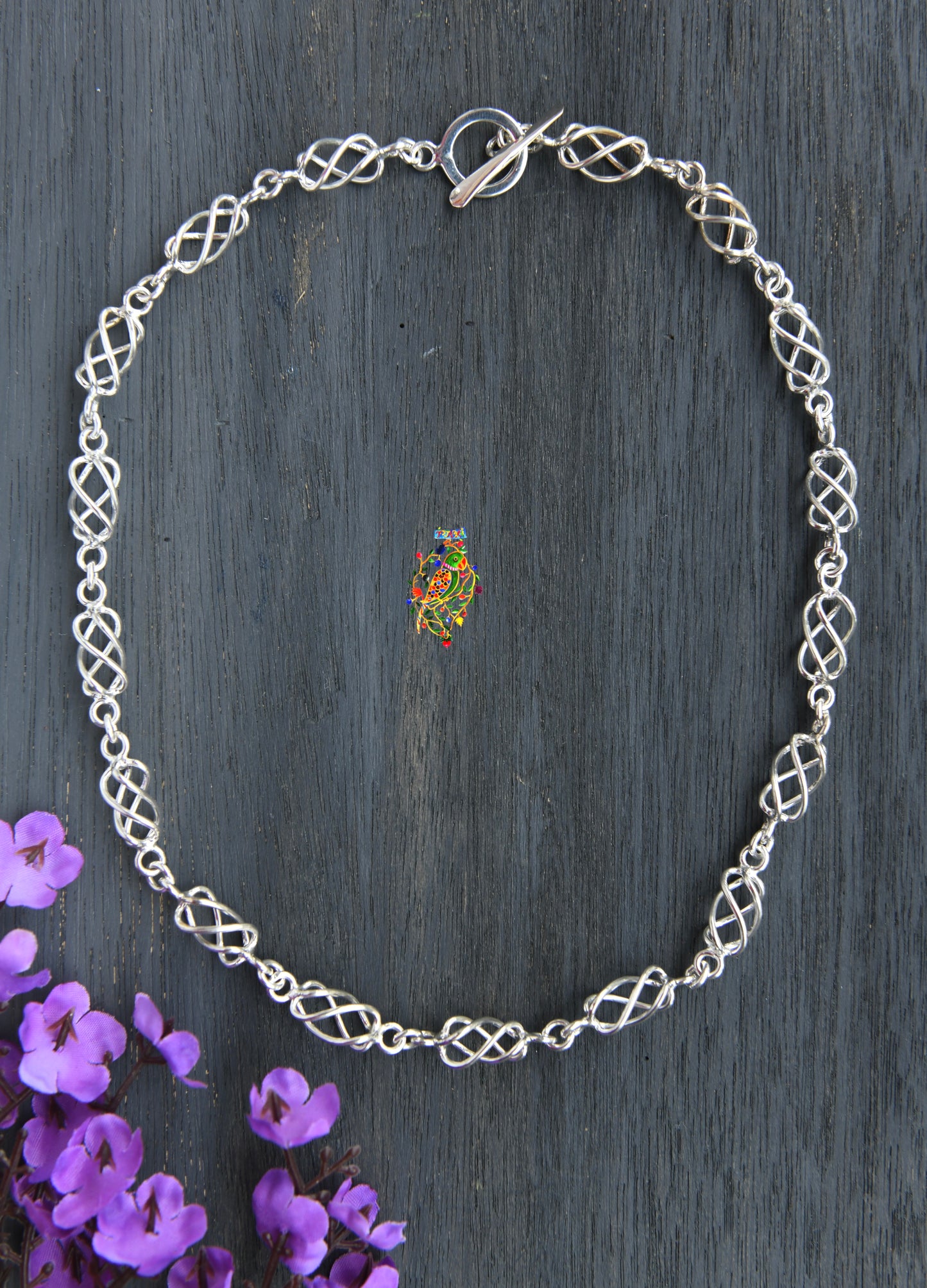 Infinity Loops Silver Necklace