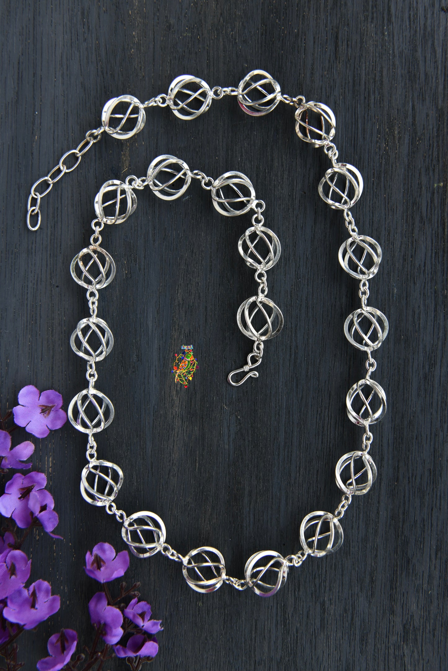 Infinity Balls Silver Necklace