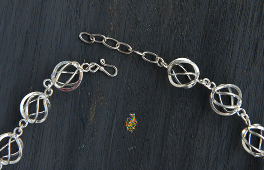 Infinity Balls Silver Necklace