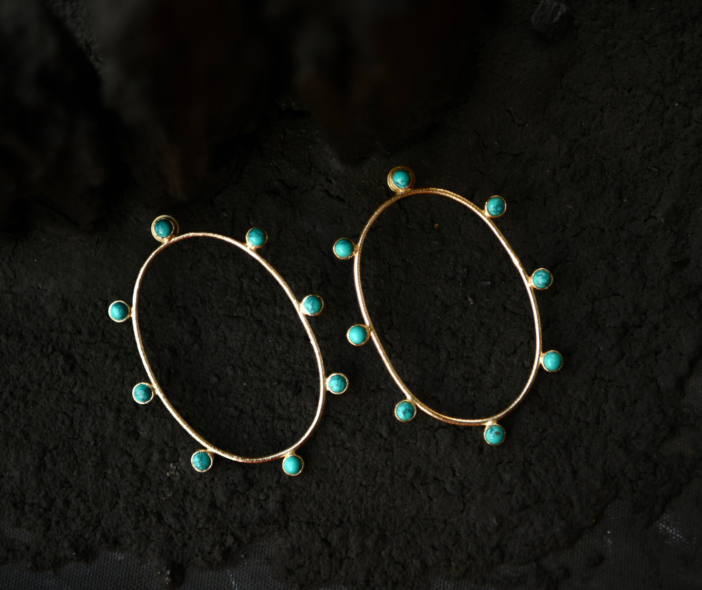 Turquoise Hoops
