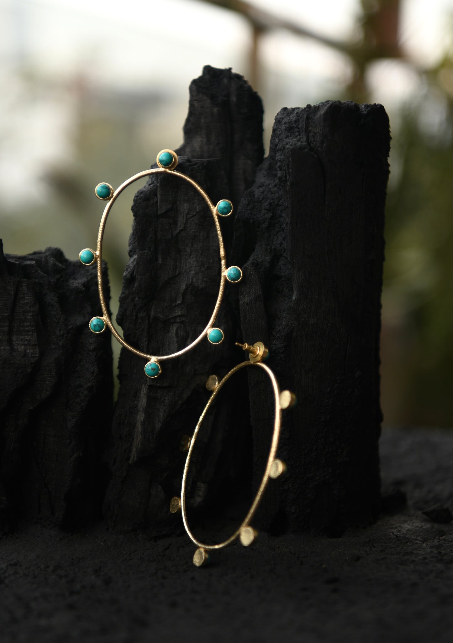 Turquoise Hoops