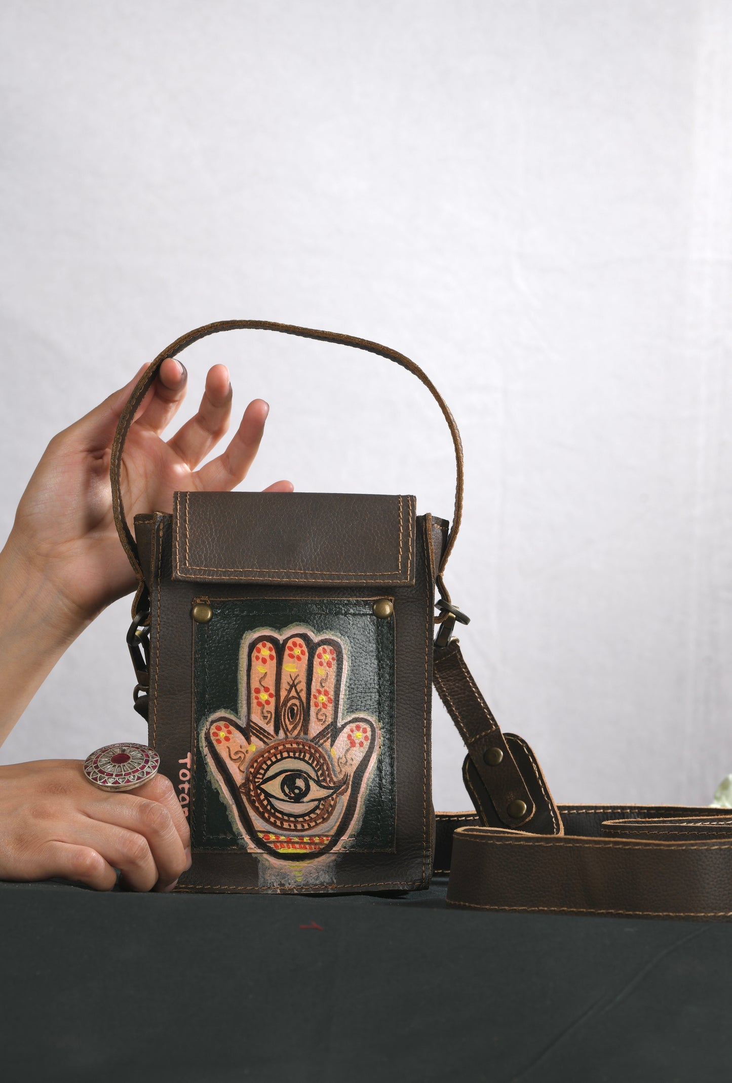 Hamsa Handpainted Bag I