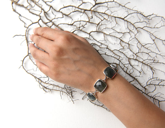 Silver Labradorite Bracelet I
