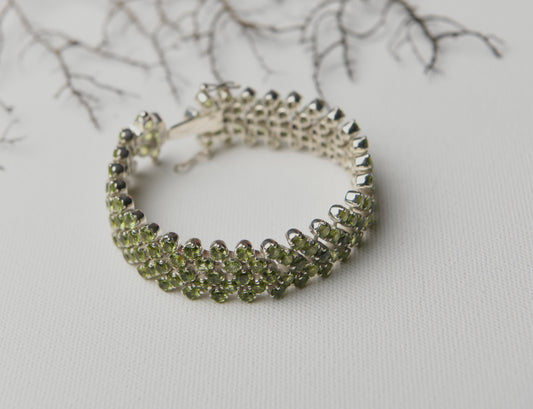 Fine Peridot Silver Bracelet