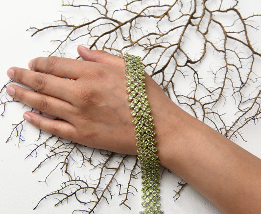 Fine Peridot Silver Bracelet
