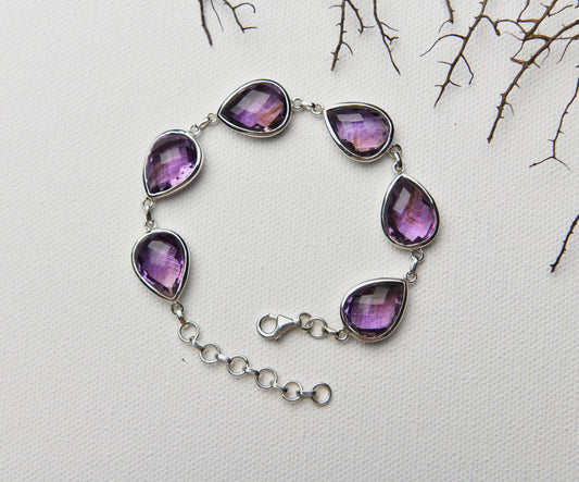 Amethyst Drops Bracelet