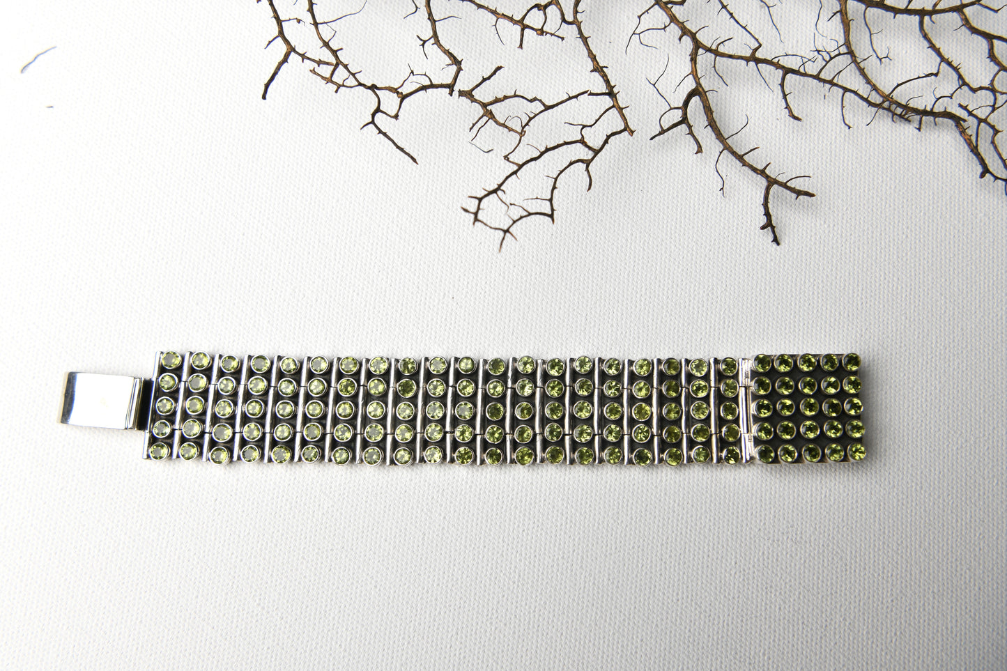 Peridot Silver Bracelet