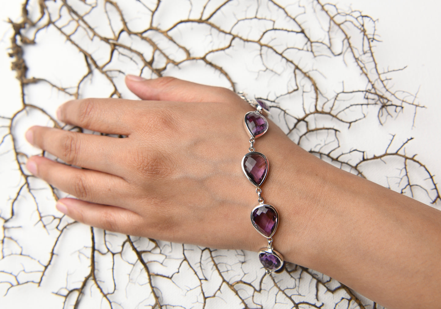 Amethyst Drops Bracelet