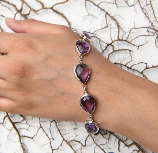 Amethyst Drops Bracelet