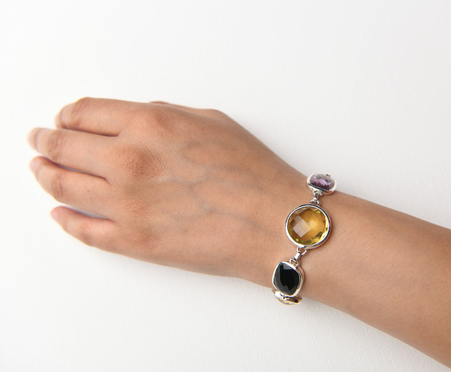 Silver Multi-Stone Bracelet III