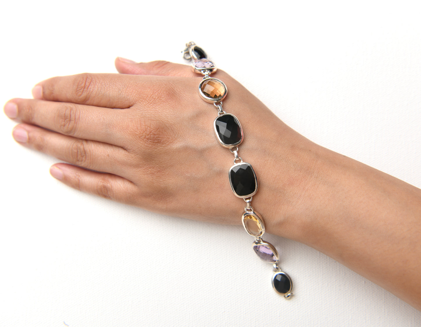 Silver Multi-Stone Bracelet I