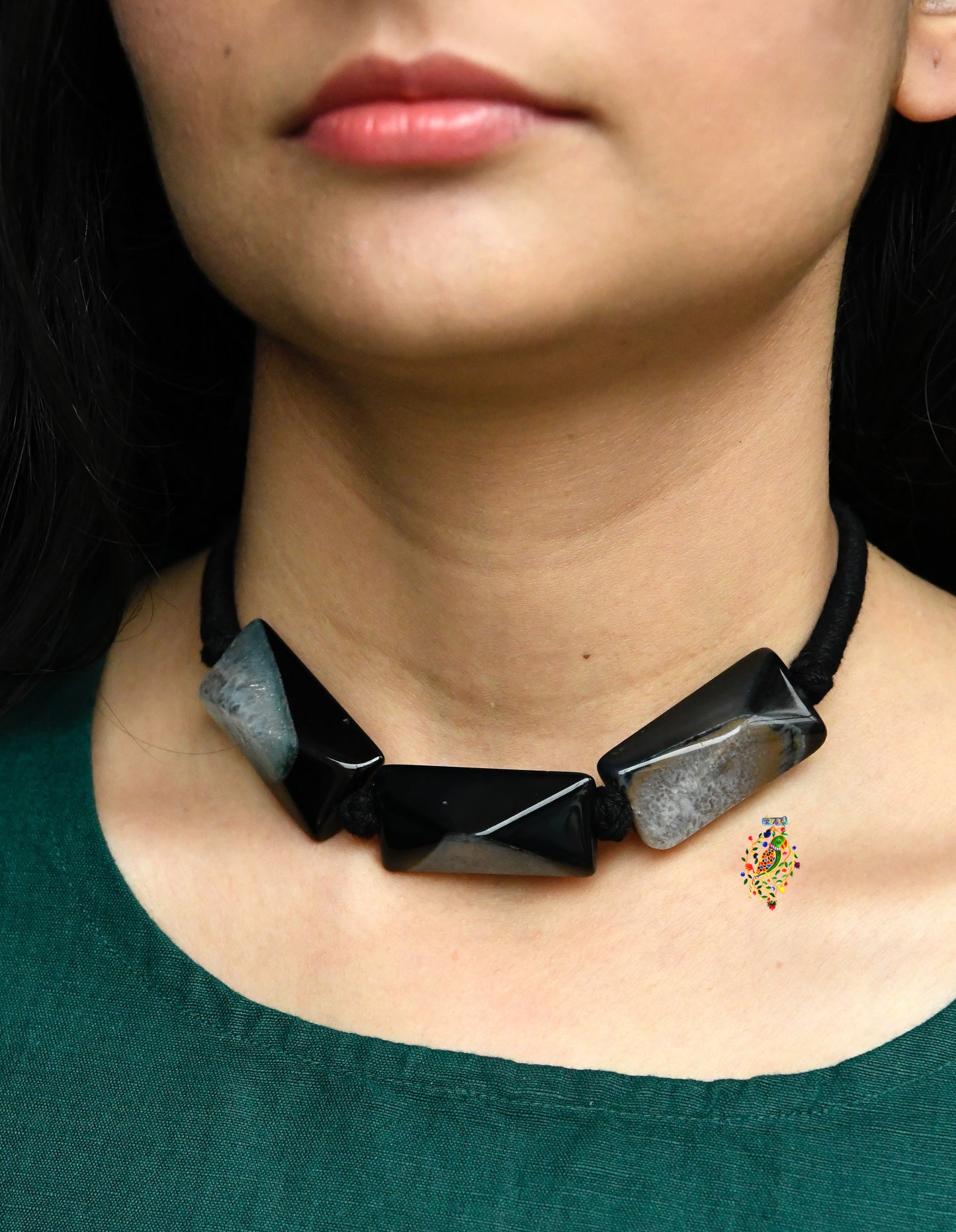 Midnight Love Necklace (three beads)