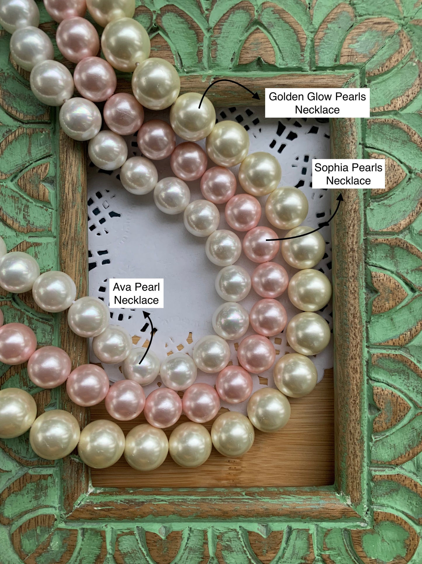 Sophia Pearls Necklace (14 mm)