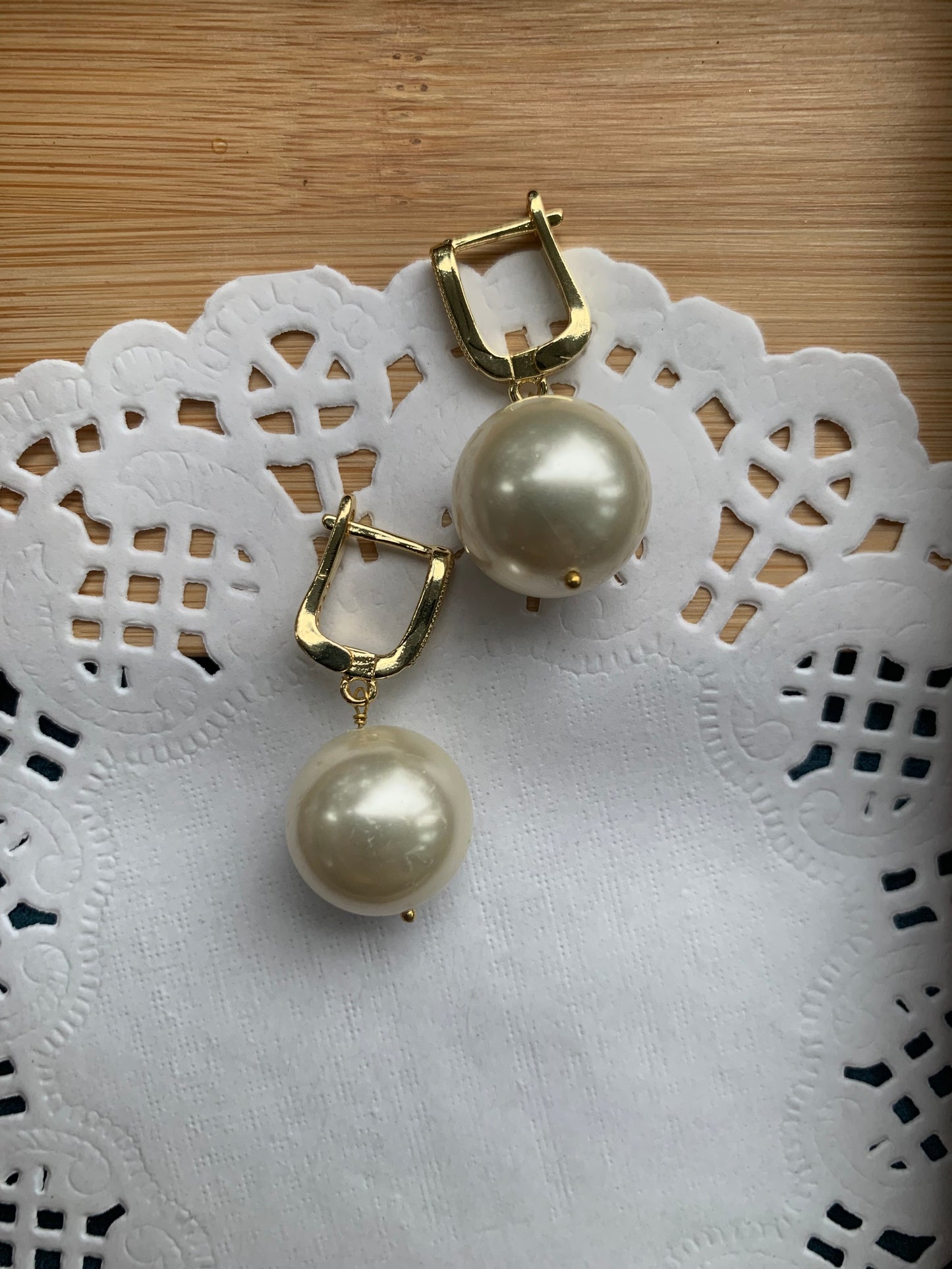 Golden Glow Pearl Earrings