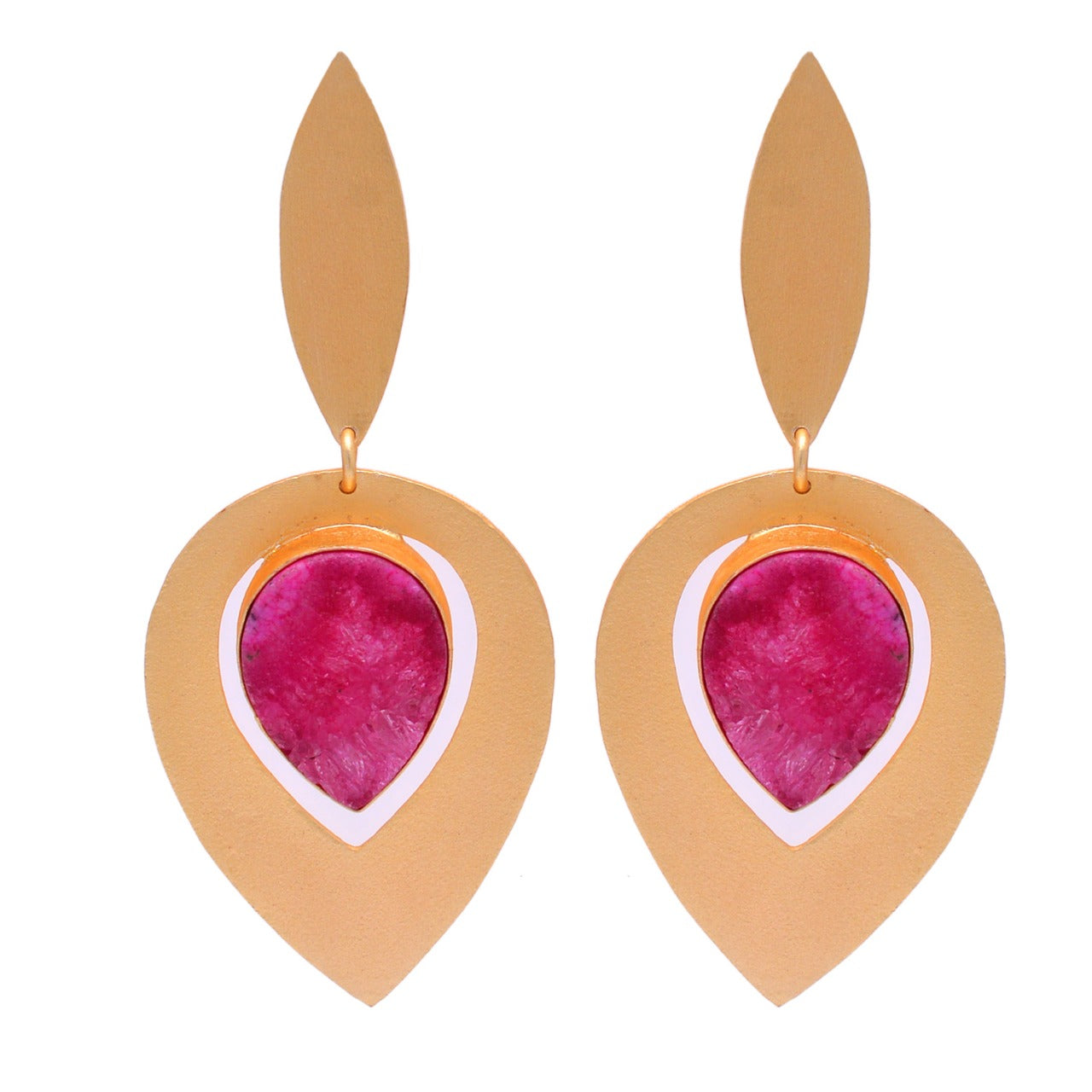 Pink Stone Inverted Drops