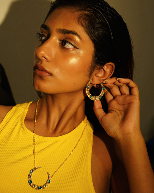 Paradise on Moon Earrings
