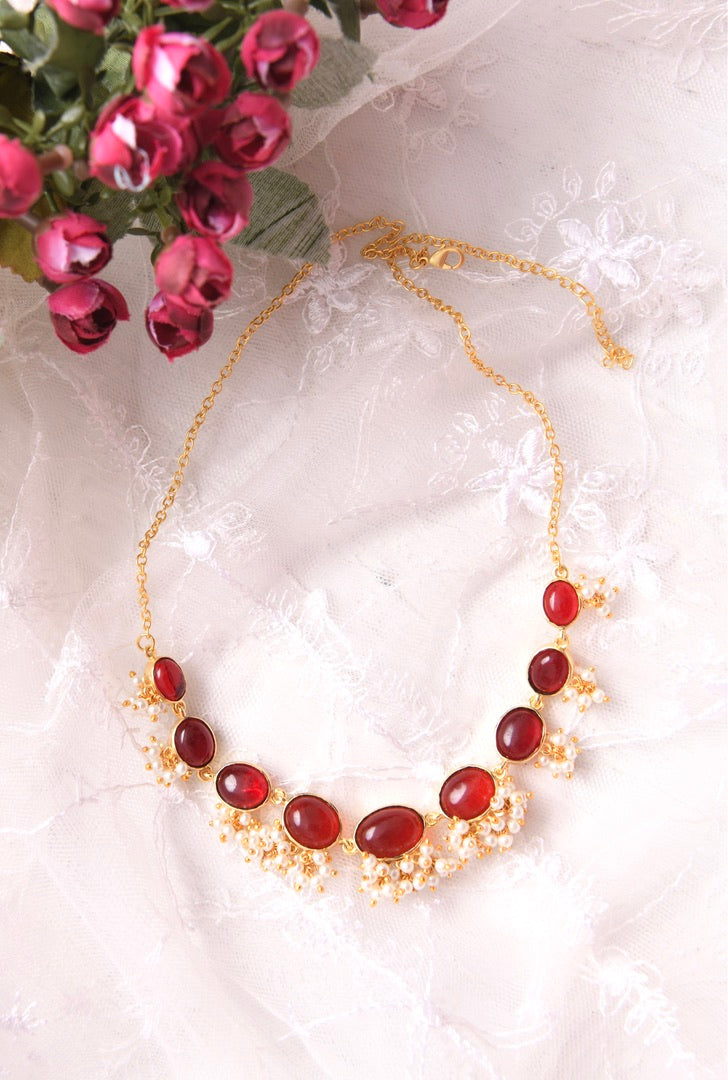 Lakshmi Ruby Necklace Set