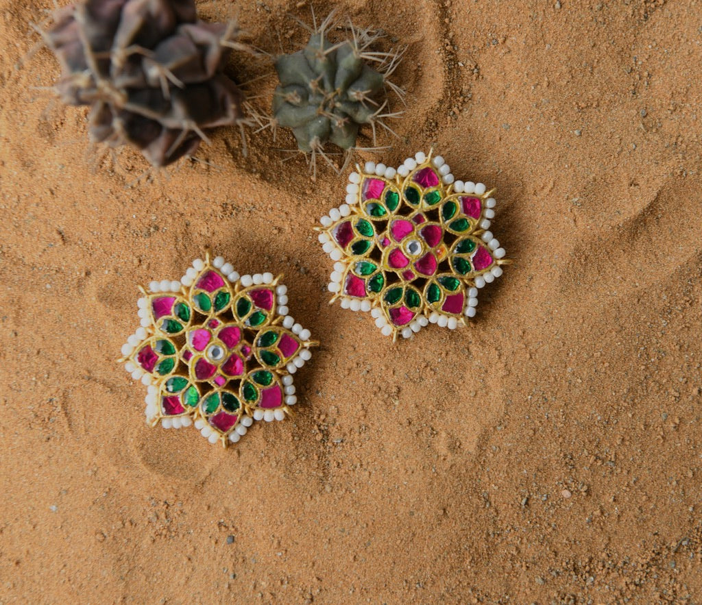 Kundan Rangoli Earrings