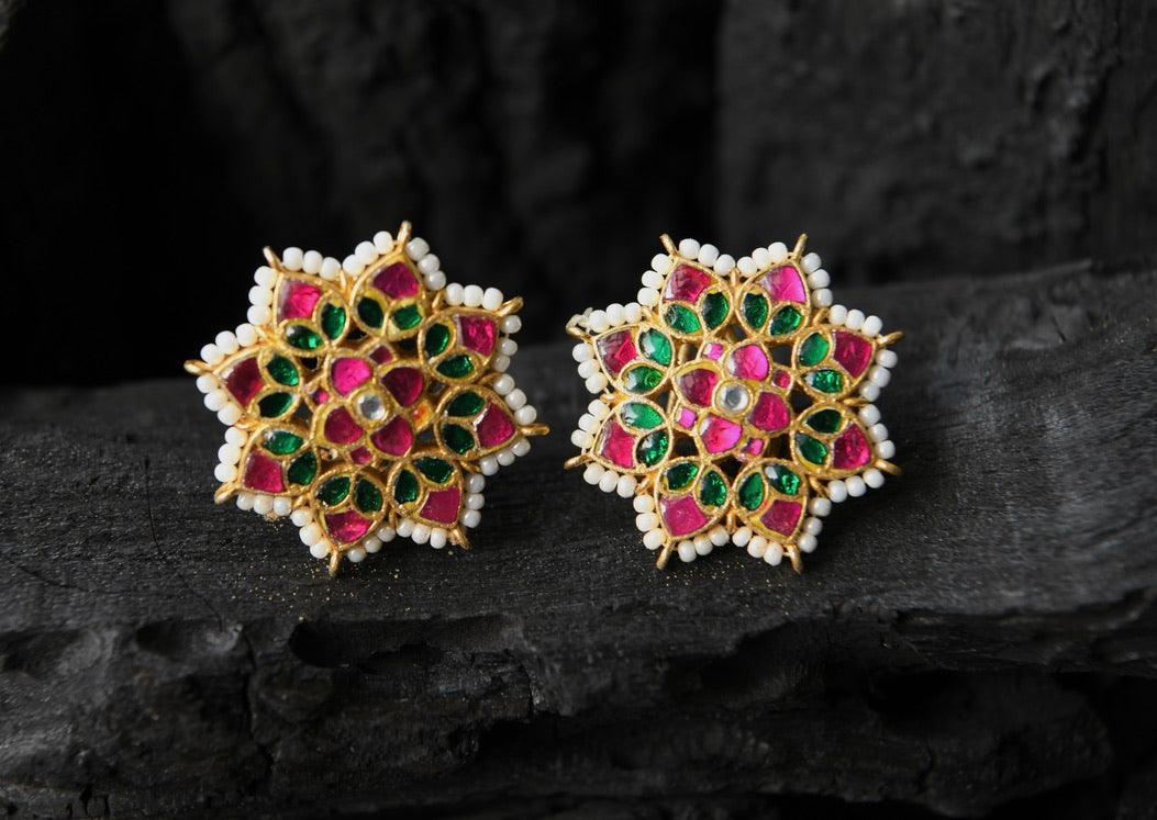 Kundan Rangoli Earrings