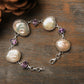 Amethyst and Baroque Pearl Bracelet (925 Silver)
