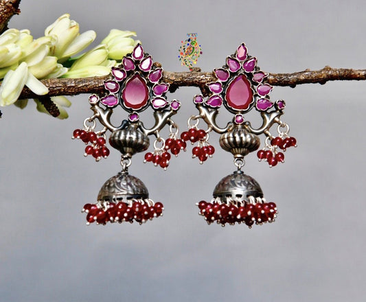 Royal Ruby Jhumkas