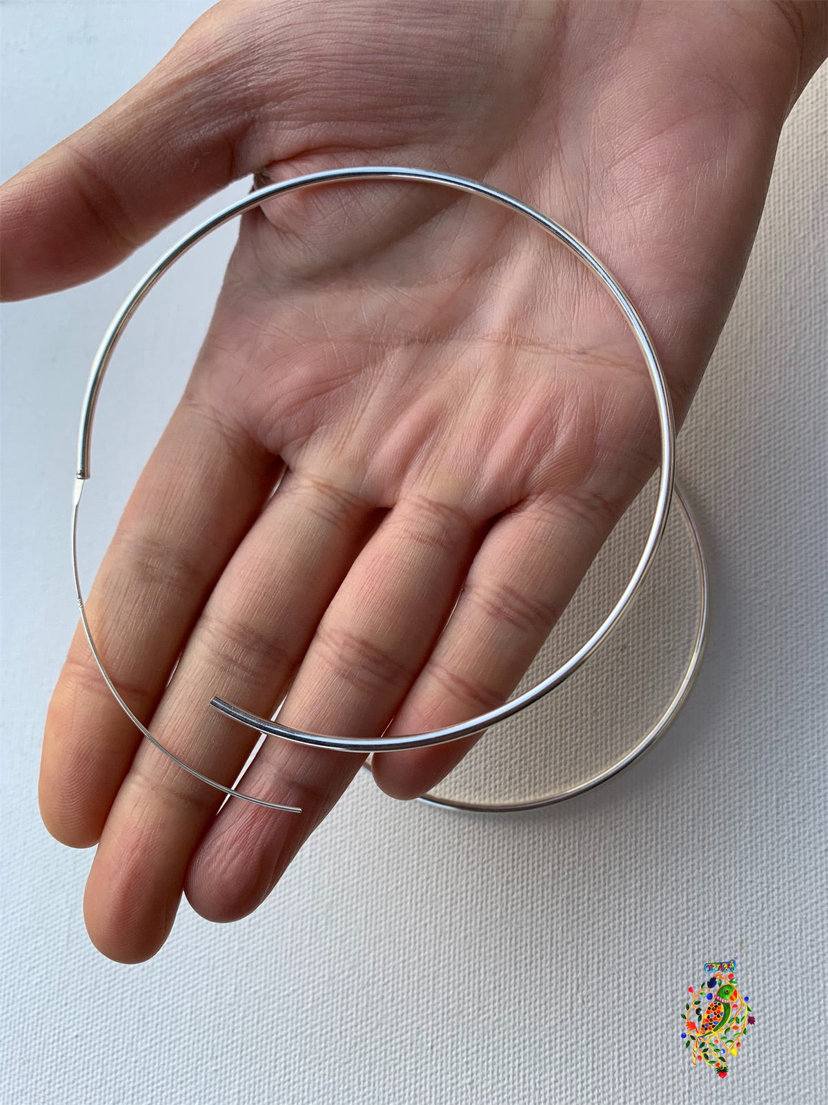 Oversized Silver Hoops