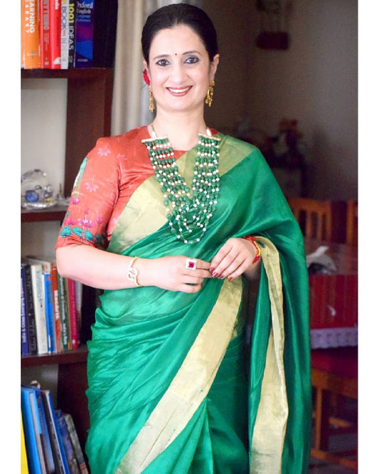 Green Onyx and Freshwater Pearls Necklace