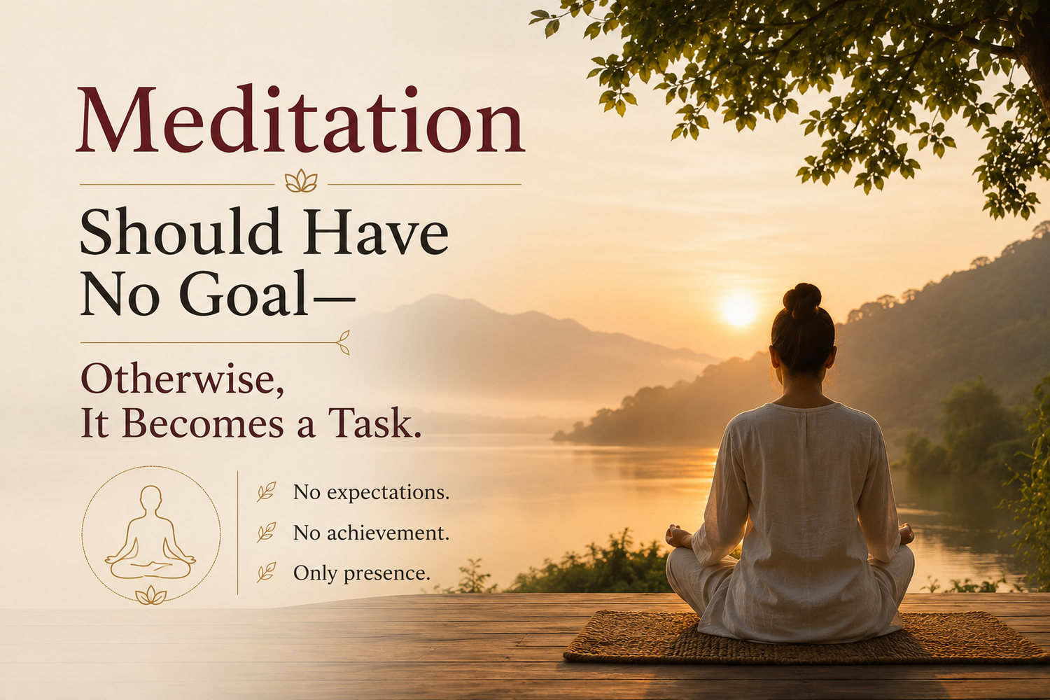 Meditation Should Have No Goal—Otherwise, It Becomes a Task