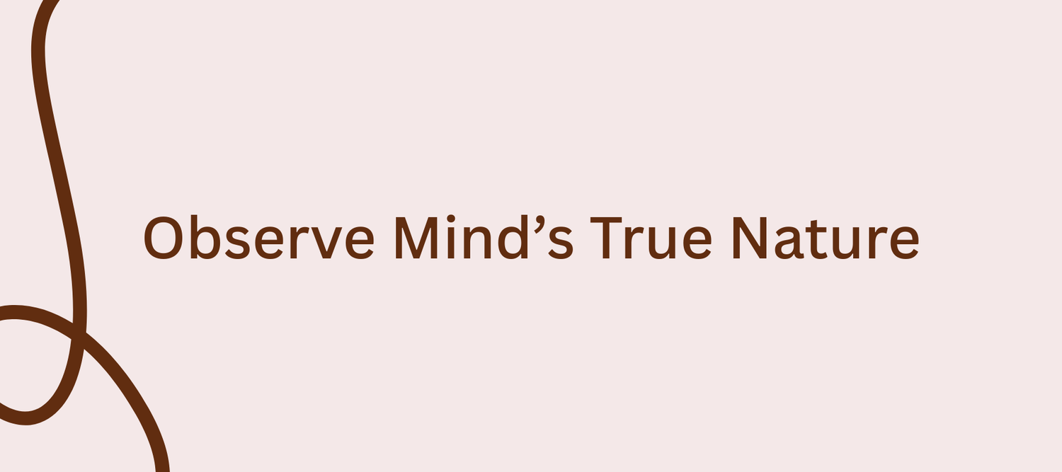 A template saying observe mind's nature
