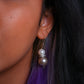 Silver Lining Zircon Pearl Earrings