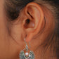 Silver Crystal Filigree Earrings