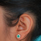 CZ and Green Onyx Studs