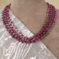 Ruby And Silver Layered Necklace