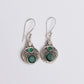 Emerald Concentric Circle Earrings