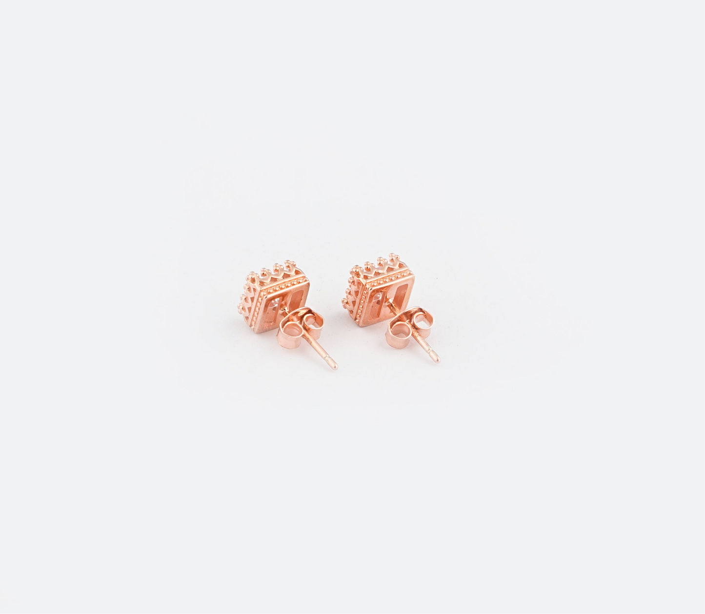 Cushion Cut Zircon Studs