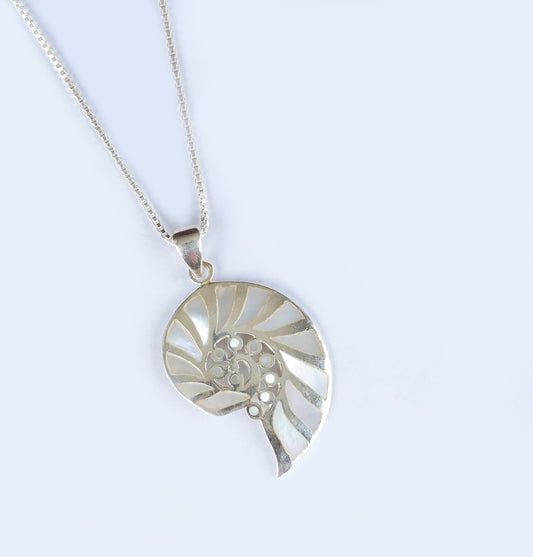 Golden Ratio Mother of Pearl Pendant