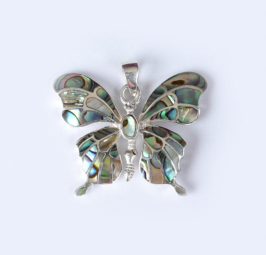 Tropical Blue Butterfly Pendant