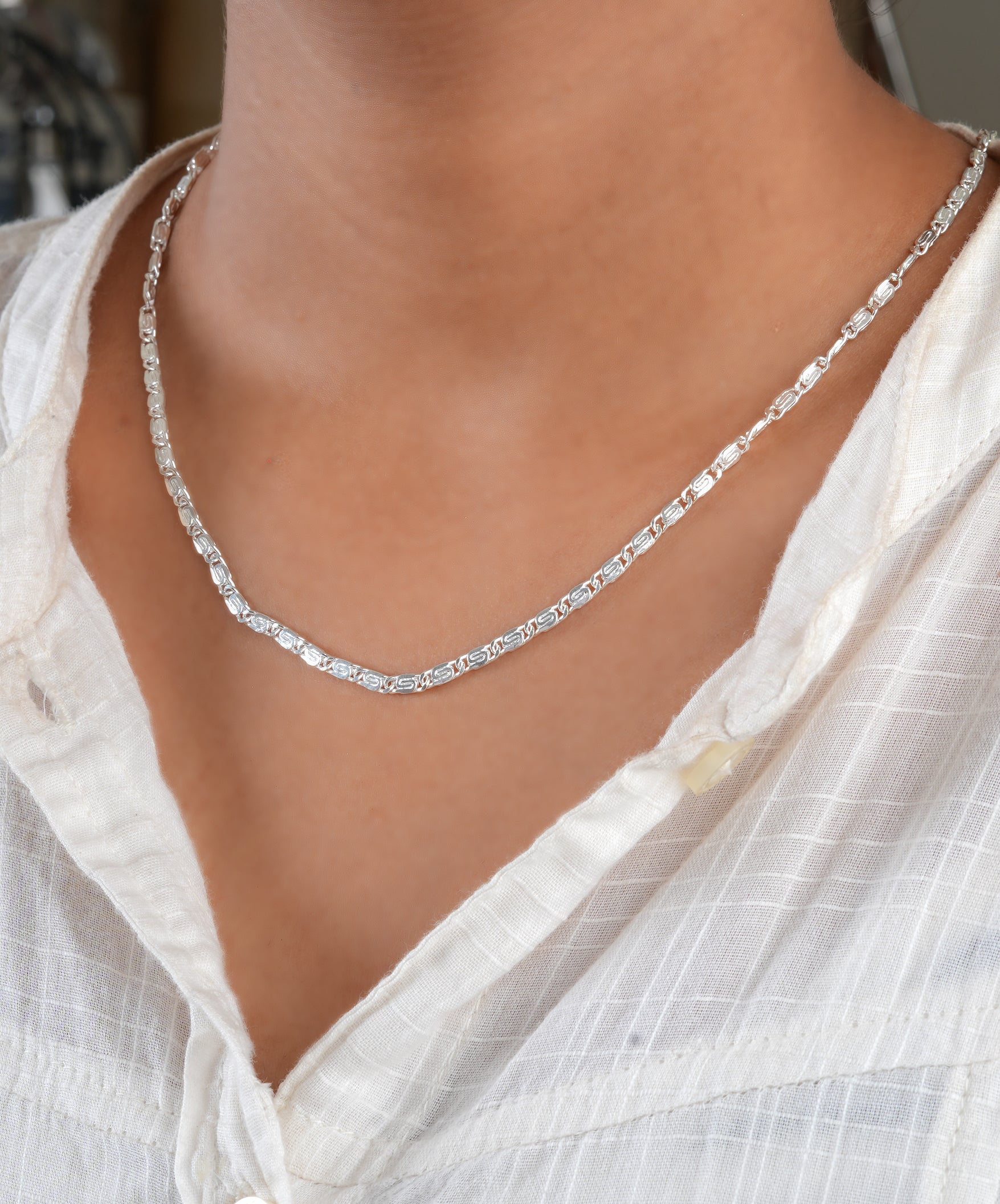 Everyday Silver Chain (Pattern 17) – Totapari