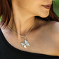 Swanky Butterfly Mother Of Pearl Silver Pendant