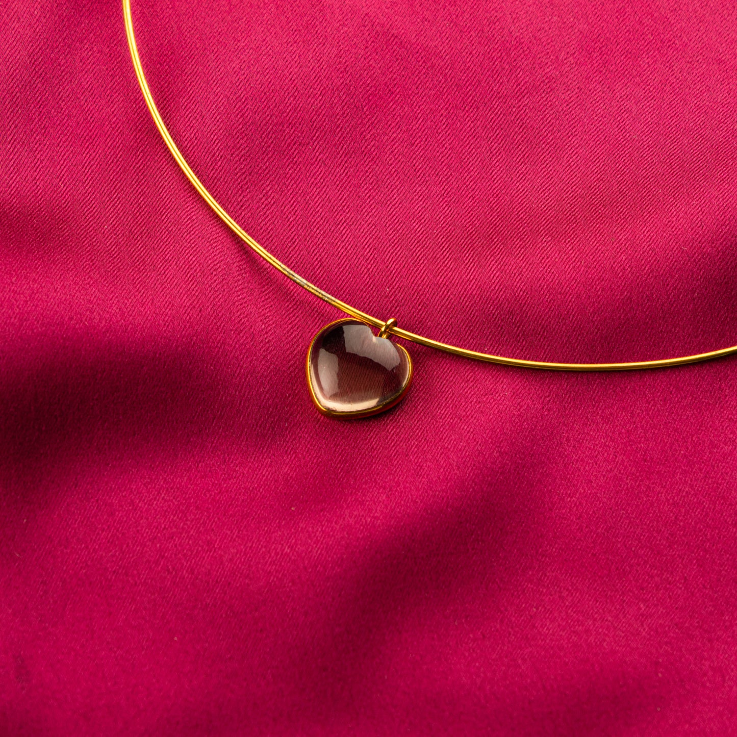 Smoky Quartz Hearts Hasli Necklace