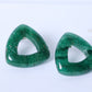 Green Onyx Triangle Studs