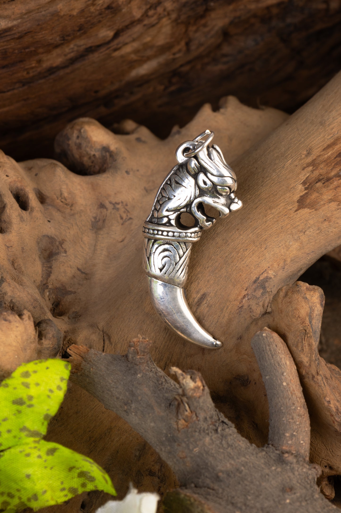 The Dragon Horn Silver Pendant