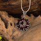 The Silver Garnet Flower Pendant