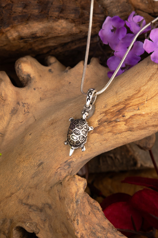 Sea Turtle Silver Pendant