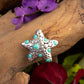 Star Fish Turquoise Silver Pendant