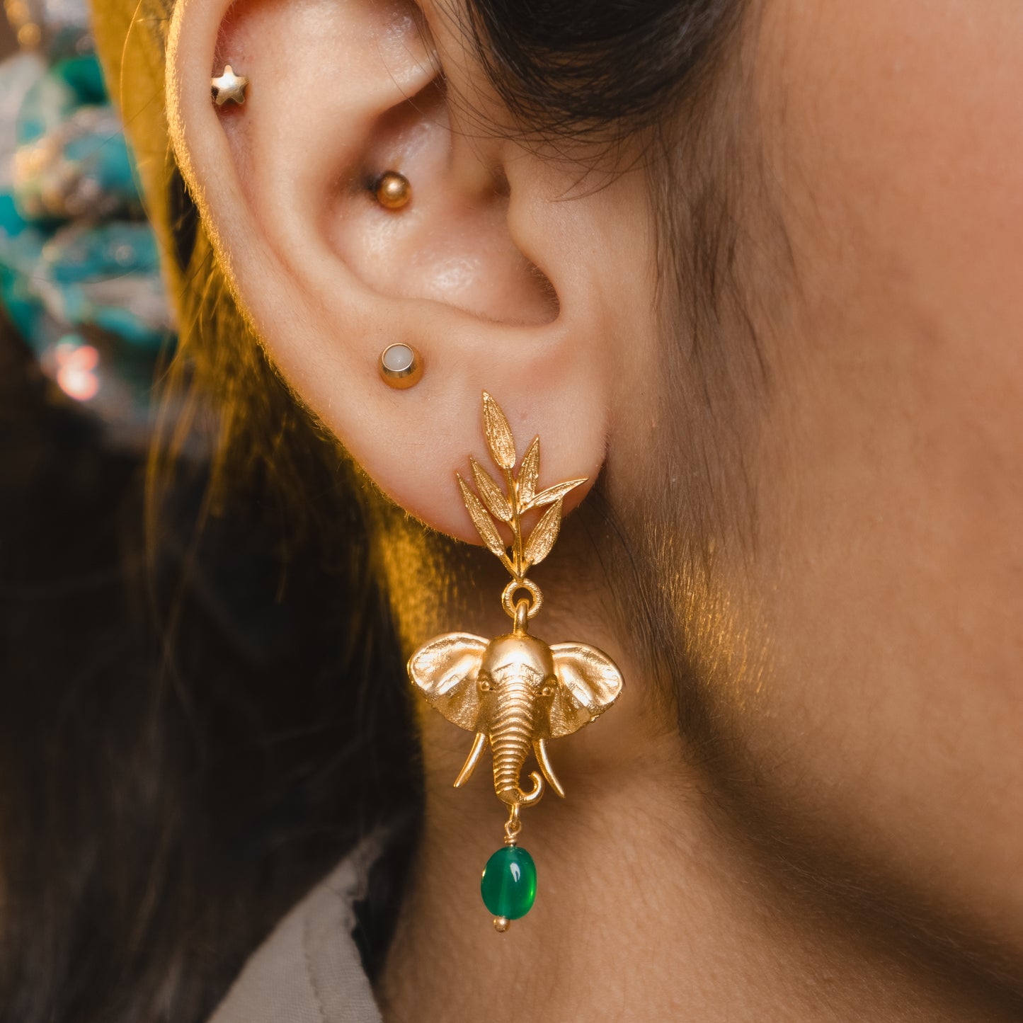 Corbett Dhikala Elephant Earrings