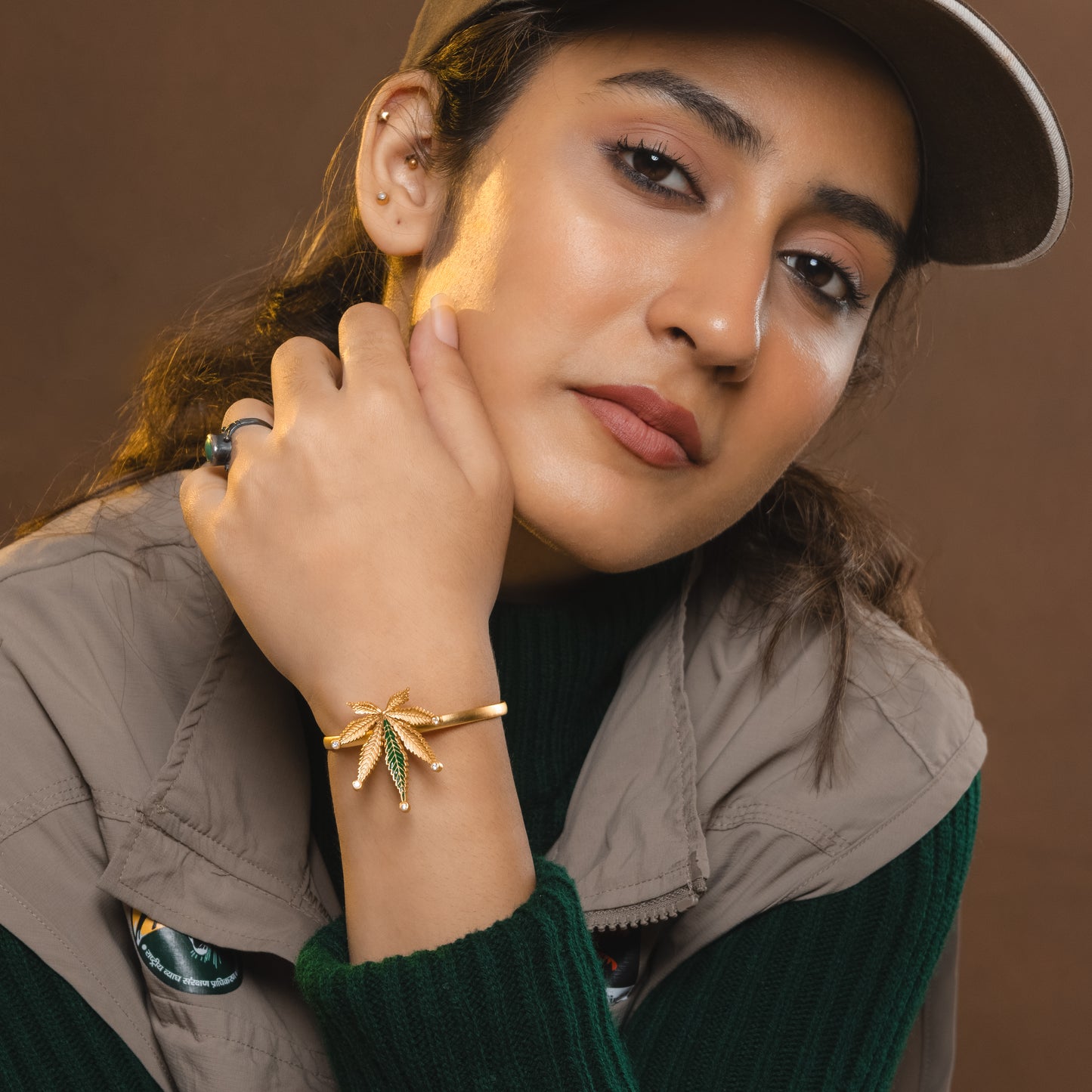 Corbett Canabis Cuff Bracelet