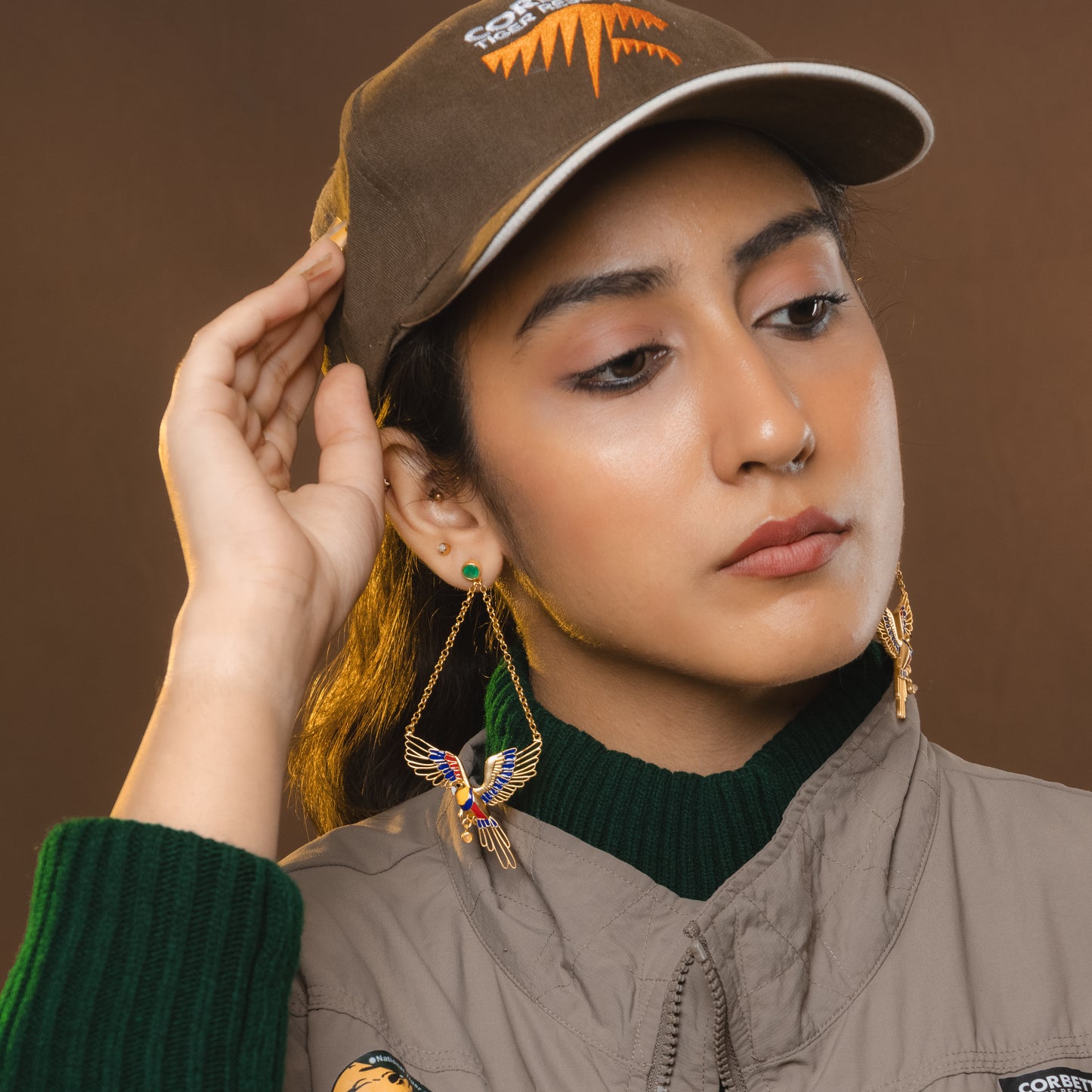 Corbett Plum Head Parrot Danglers